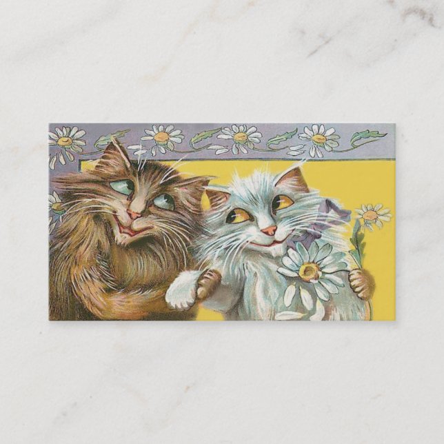 Chats victoriens dans la carte bilatérale de garde (Devant)
