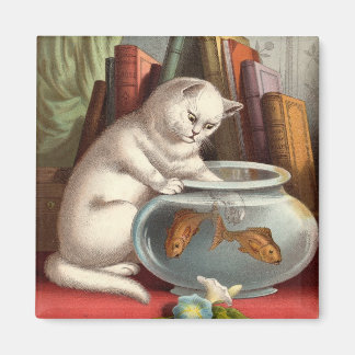Chats vilains - Aimant de réfrigérateur de chat de