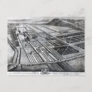 Chatsworth House, engraved by Johannes Kip Postcard