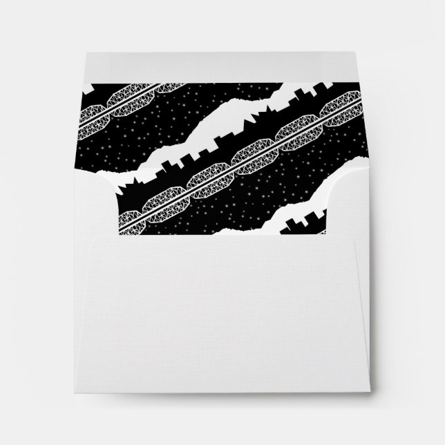 Chatt Skyline Black and White Envelope (Back (Bottom))