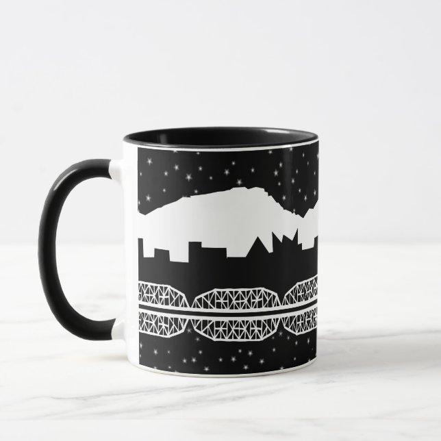 Chatt Skyline Black and White Mug (Left)