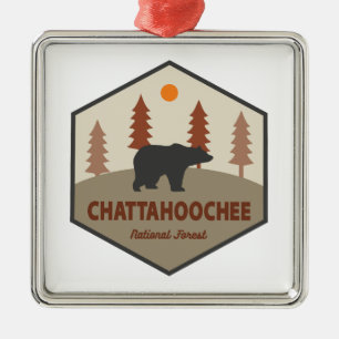 Chattahoochee National Forest Bear Metal Ornament