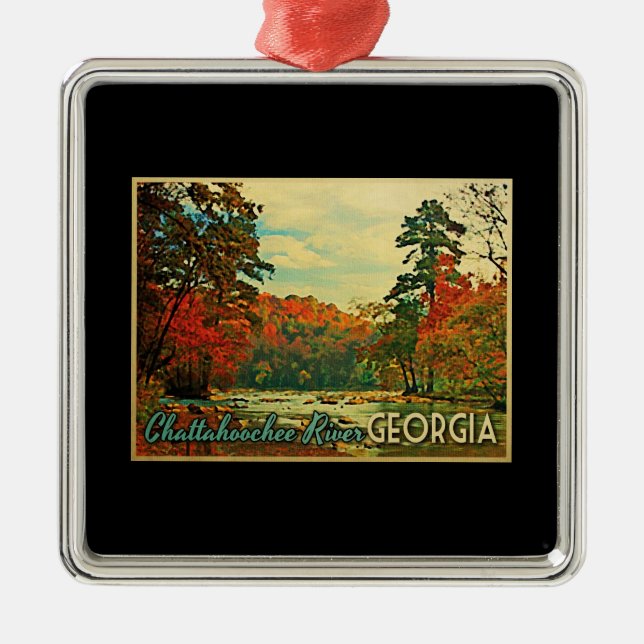 Chattahoochee River Georgia Metal Ornament (Front)