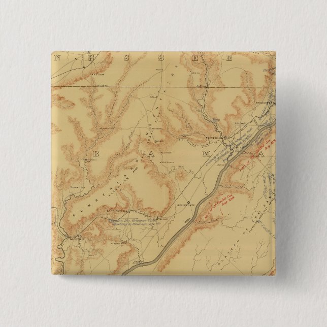 Chattanooga Campaign 2 Inch Square Button (Front)