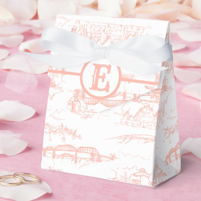 Chattanooga Monogram Blush Favor Box (Wedding)