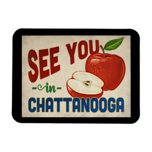 Chattanooga Tennessee Apple - Vintage Travel Magnet