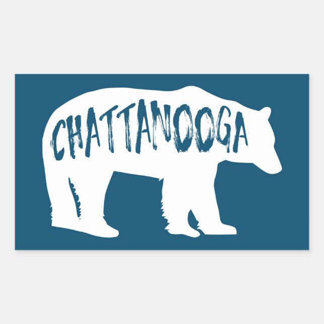 Chattanooga Tennessee Bear Sticker (Front)