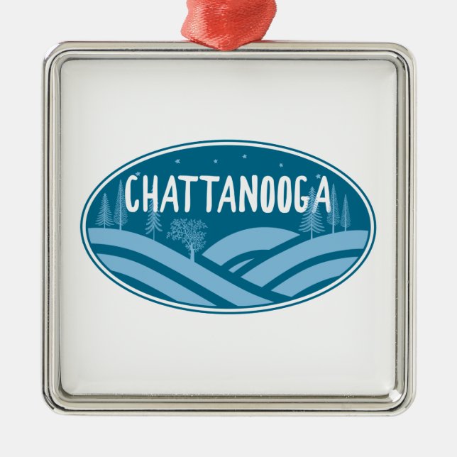 Chattanooga Tennessee Outdoors Metal Ornament (Front)