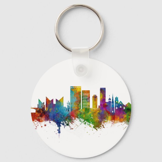 Chattanooga Tennessee Skyline Keychain (Front)