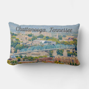 Chattanooga, Tennessee Skyline Lumbar Pillow