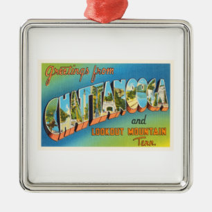 Chattanooga Tennessee TN Vintage Travel Souvenir Metal Ornament