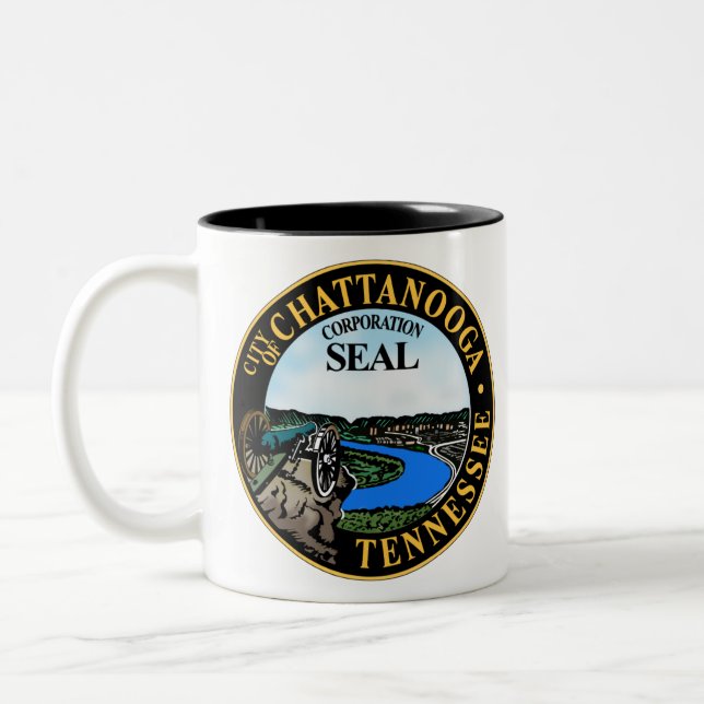 Chattanooga Tennessee Two-Tone Coffee Mug (Left)