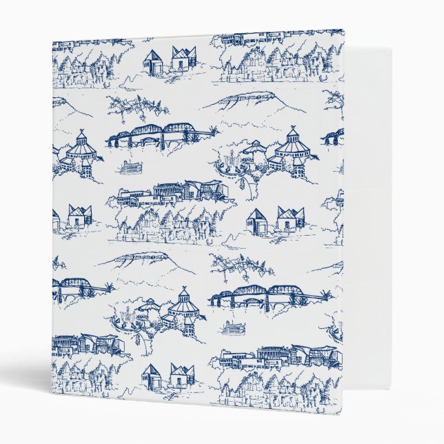 Chattanooga Toile Blue Binder (Front/Inside)