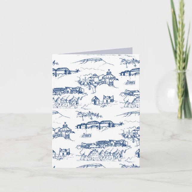 Chattanooga Toile Blue Card (Front)