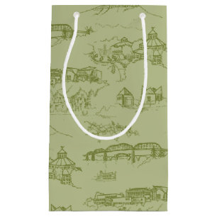 Chattanooga Toile Green Small Gift Bag