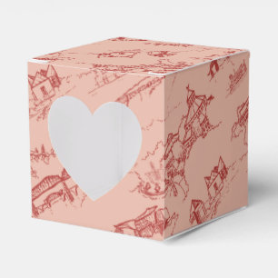 Chattanooga Toile Pink and Red Favor Box