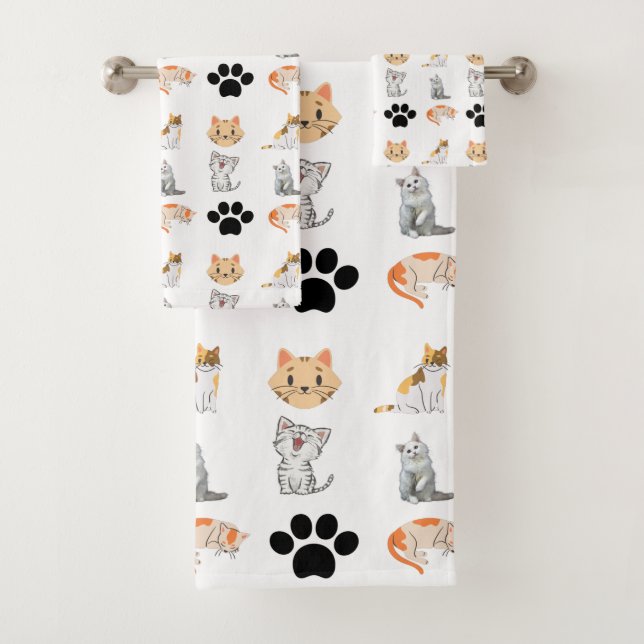 Chatte chat sur toute l'impression (En situation)