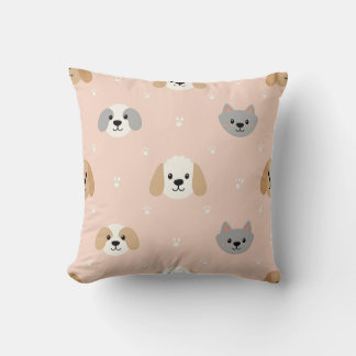 chatte chatte et chien coussin
