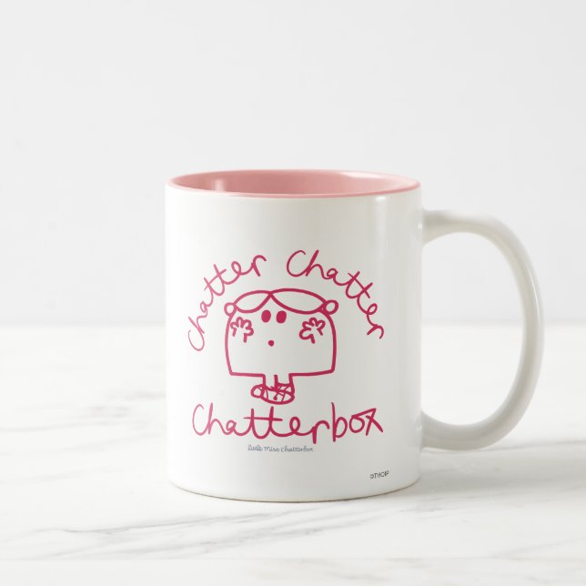 Chatter Chatter Chatterbox Two-Tone Coffee Mug (Right)