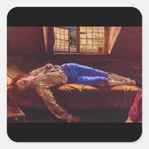 Chatterton' (1856),_Groups and Figures Square Sticker