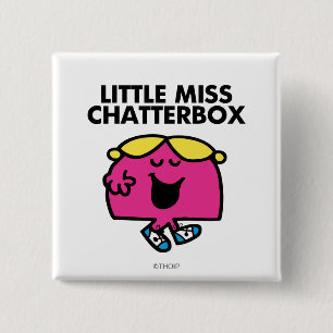 Chatting With Little Miss Chatterbox 2 Inch Square Button