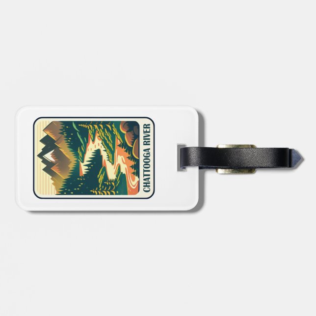 Chattooga River South Carolina Colours Luggage Tag (Back Horizontal)
