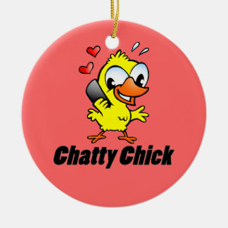 Chatty Chick Ceramic Ornament