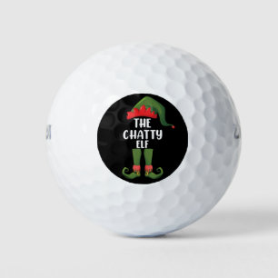 Chatty Elf Family Matching Group Christmas Golf Balls