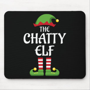 Chatty Elf Family Matching Group Christmas Mouse Pad