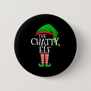 Chatty Elf Family Matching Group Christmas Premium 2 Inch Round Button