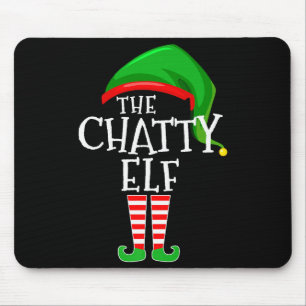 Chatty Elf Family Matching Group Christmas Premium Mouse Pad