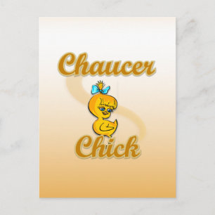 Chaucer Chick Postcard