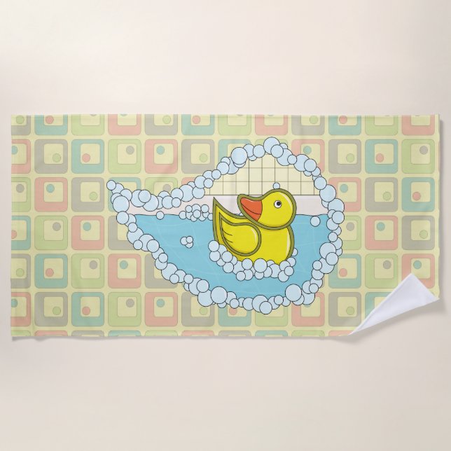 Chaucer la serviette de plage en caoutchouc Duck B (Devant)