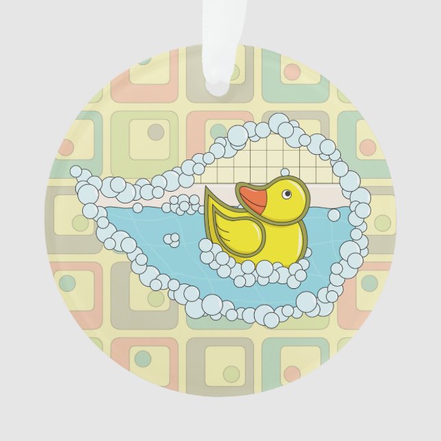 Chaucer the Rubber Duck Acrylic Ornament (Front)