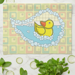 Chaucer the Rubber Duck Kitchen Towel