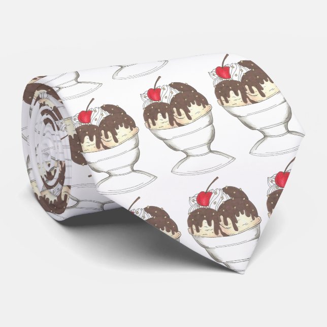 Chaud Fudge Ice Cream Shoppe Sundae Cravate alimen (Roulé)