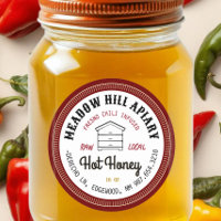 Chaud Miel Étiquette Fresno Chili Infused Red Hive