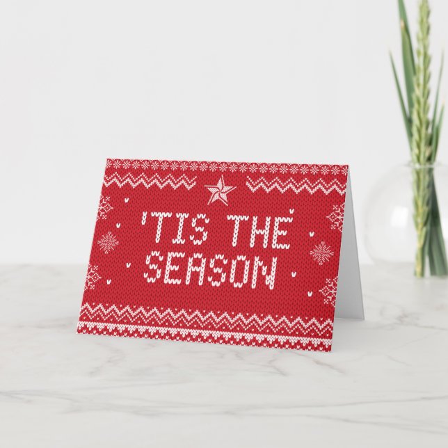 Chaud rouge 'Tis the Season Folt Carte de voeux (Devant)