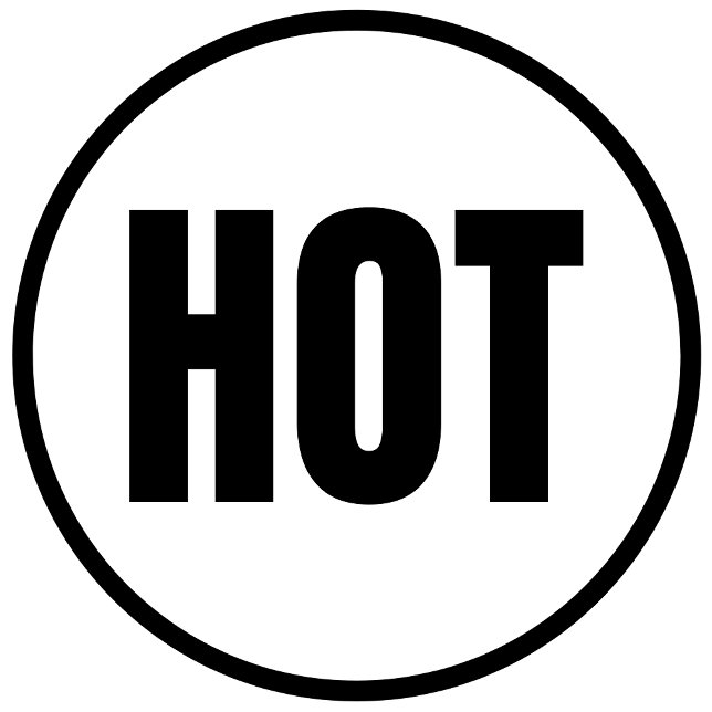 CHAUD - Sticker classique à ressorts thermaux rond (Créateur téléchargé)