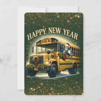 CHAUFFEUR BuS DE L'ÉCOLE HEUREUX CARTE DE NOUVELLE