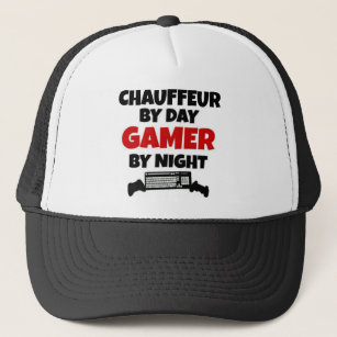 Chauffeur by Day Gamer by Night Trucker Hat
