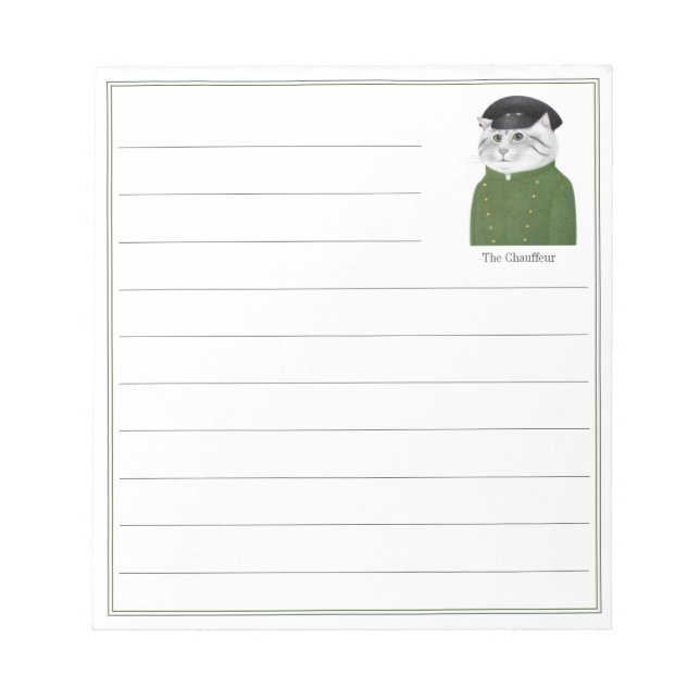 CHAUFFEUR CAT 5.5x6 Notepad + Lines (Front)