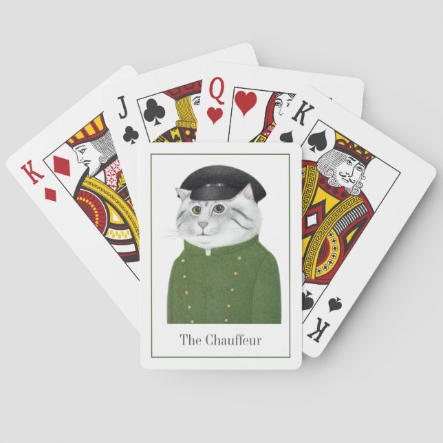 CHAUFFEUR CAT Playing Cards + Text (Back)