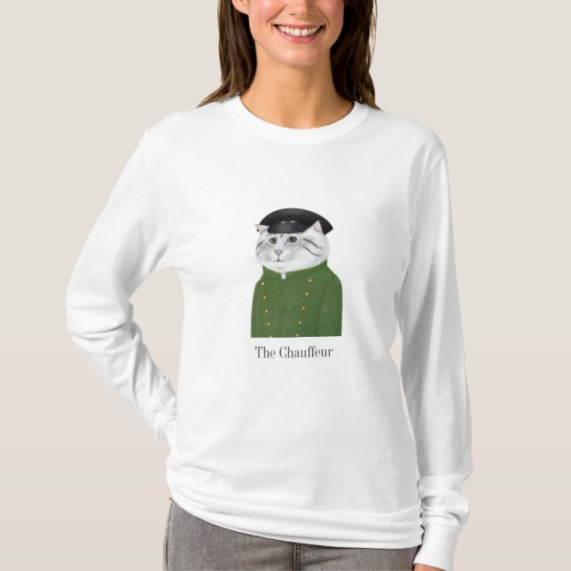 CHAUFFEUR CAT Women's Basic Long Sleeve T-Shirt  (Front)