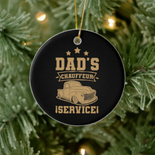 Chauffeur Dad Professional Driver Father's Day Ceramic Ornament