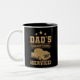 Chauffeur Dad Professional Driver Father's Day Two-Tone Coffee Mug