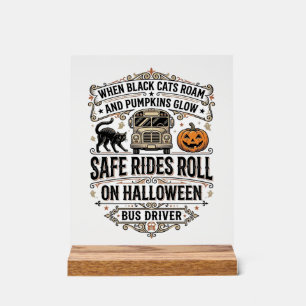 Chauffeur de Bus Halloween Gravure Vintage Époquab