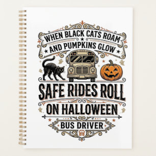 Chauffeur de Bus Halloween Gravure Vintage Épouvan