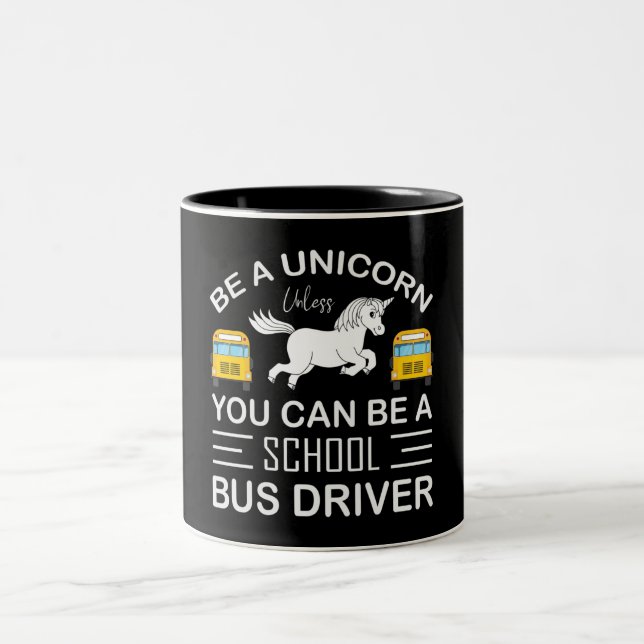 Chauffeur de bus scolaire amusant Mug à café à deu (Centre)