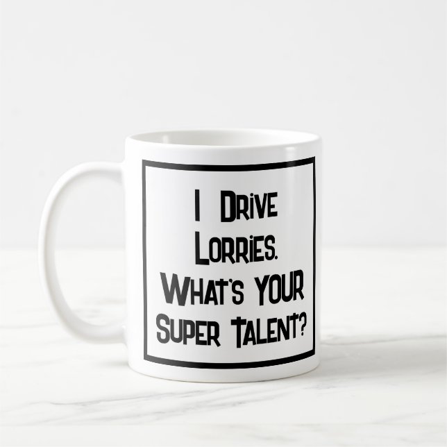 Chauffeur De Camion Super Talent. Café Mug (Gauche)